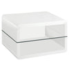 Nerli Glossy White 3pc Coffee Table Set