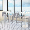 Bubnal 2 Cold Grey Stackable Bar Stools