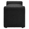 Jarali Black Fabric Cushion Bench