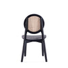 Hirawade 2 Black Nature Cane Round Dining Chairs