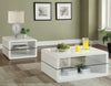 Nerli Glossy White 3pc Coffee Table Set