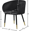 Navaraswadi Black Velvet Dining Chair