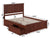Nexus Walnut Queen Bed with Matching Foot Board and 2 Urban Drawers