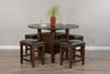 Alas Dark Brown 5pc Counter Height Set