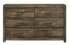 Alabadevi Walnut 6 Drawers Dresser