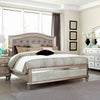 Ameni Metallic Platinum Tufted Queen Bed