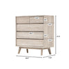 Jadhavwadi Light Brown Grey 5 Drawer Chest