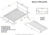 Longhe White Full Flat Panel Footboard and Twin Urban Trundle Platform Bed