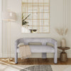 Mhalasvade Grey Upholstered Sculpture Bench