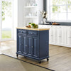 Basarge Natural Navy Kitchen Cart