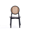 Hirawade 2 Black Nature Cane Round Dining Chairs