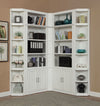 Khebavade White 5 Piece Corner Library Wall