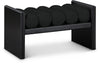 Aurnal Black Fabric Bench