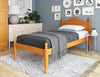 Jatharwadi Honey Pine Solid Wood Twin Platform Bed