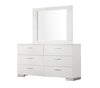 White 4pc King Platform Bedroom Set