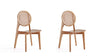 Hirawade 2 Nature Cane Round Dining Chairs