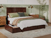 Kolindre Walnut Queen Bed with Matching Foot Board and 2 Urban Drawers