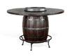 Alas Dark Brown 3pc Round Pub Table Set