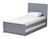 Latagaon Grey Wood Twin Platform Bed with Trundle