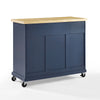 Basarge Natural Navy Kitchen Cart