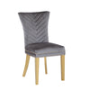 Chimane 2 Gray Gold Leg Dining Chairs