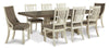 Kasaba Antique White 9pc Dining Room Set