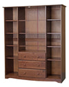 Khupire Mocha 8 Small and 3 Large Shelf Wardrobe