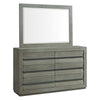 Mharwadi Grey Seven Drawers Dresser and Mirror