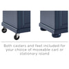 Basarge Natural Navy Kitchen Island