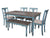 Kalamwadi Teal Blue Beige 6pc Dining Set