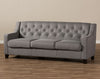 Bavda Grey Fabric Upholstered 3 Seater Sofa