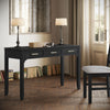 Lolane Noir Chevron 3 Drawer USB Charging Desk