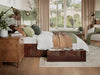 Kolindre Walnut Queen Bed with Matching Foot Board and 2 Urban Drawers