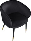 Navaraswadi Black Velvet Dining Chair