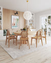 Hirawade 4 Nature Cane Round Dining Chairs