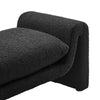 Jarali Black Fabric Cushion Bench