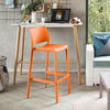 Bubnal 2 Orange Stackable Bar Stools