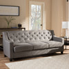 Bavda Grey Fabric Upholstered 3 Seater Sofa