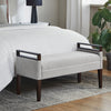 Kanadi Light Grey Upholstered Accent Bench