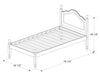 Jatharwadi White Solid Wood Twin Platform Bed