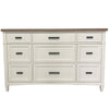 Kaneriwadi White 9 Drawers Dresser