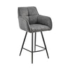 Harur Charcoal 26 Inch Counter Height Stool