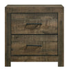 Alabadevi Walnut 2 Drawers Nightstand