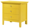 Panore Yellow 3 Drawers Nightstand