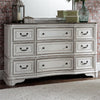 Asalaj Antique White 9 Drawer Dresser