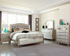 Ameni Metallic Platinum Tufted Queen Bed