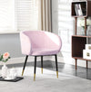 Navaraswadi Pink Velvet Dining Chair