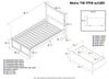 Longhe White Flat Panel Footboard and Two Urban Drawers Twin Bed