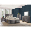 Ardal Gray Wood 8 Drawers Dresser