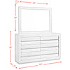 Mharwadi Grey Seven Drawers Dresser and Mirror